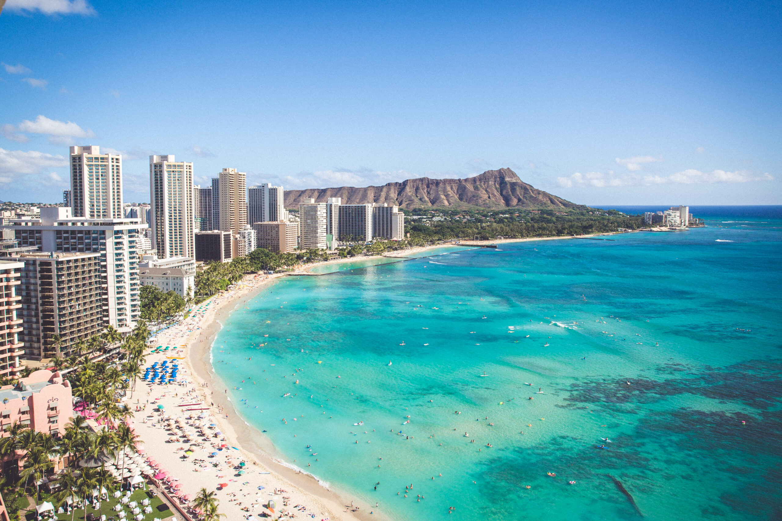 Waikiki Beach and Diamond Head